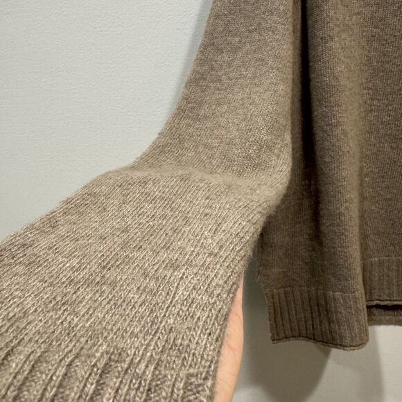 Jenni Kayne Everyday Sweater Taupe Wool Cashmere Cabin Luxury Women sz Medium - Picture 4 of 8